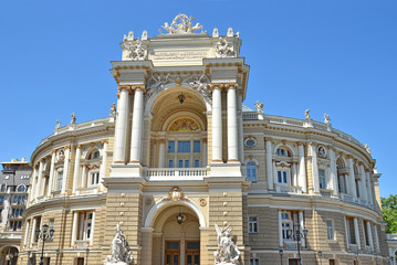 Fototapeta na wymiar Budowa publicznego opery i teatru baletowego w Odessie, Ukraina