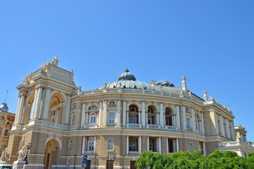 Fototapeta na wymiar Budowa publicznego opery i teatru baletowego w Odessie, Ukraina