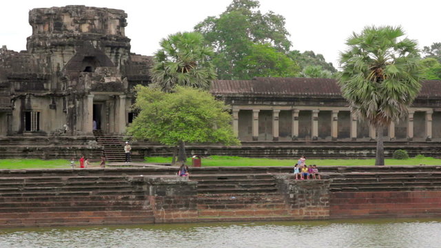 timelapse baphuon temple in angkor, siem reap, cambodia