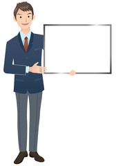 説明するビジネスマン