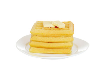 Waffles with butter