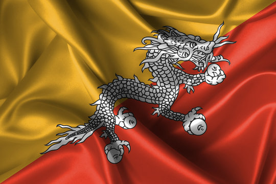 Wavy Flag of Bhutan