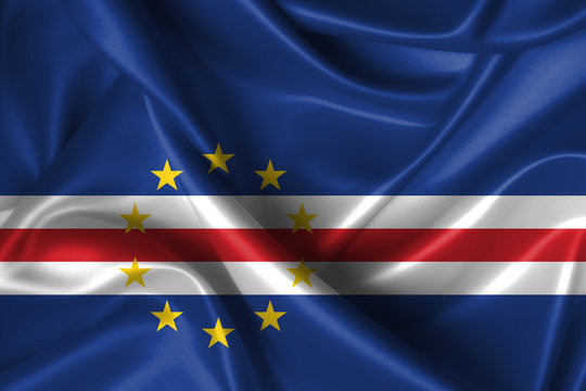 Wavy Flag of  Cape Verde