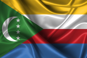 Wavy Flag of Comoros