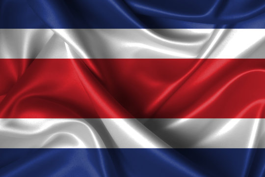Wavy Flag of Costa Rica