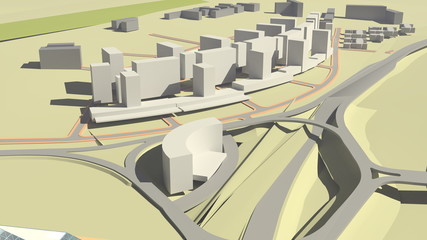 Residential complex (3d rendering)