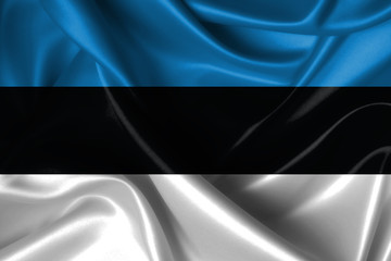 Wavy Flag of Estonia