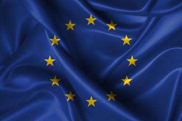 Wavy Flag of European Union