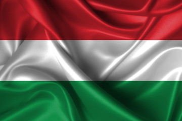 Obraz premium Wavy Flag of Hungary