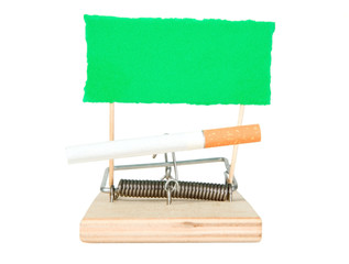 A mouse trap with cigarette