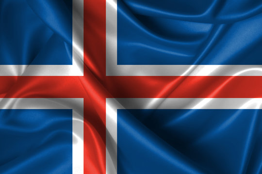 Wavy Flag of Iceland