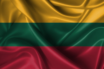 Wavy Flag of Lithuania