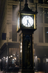 Vancouver steam clock in Gastown close-up