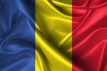 Wavy Flag of Romania
