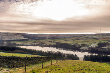 Over Digley reservoir