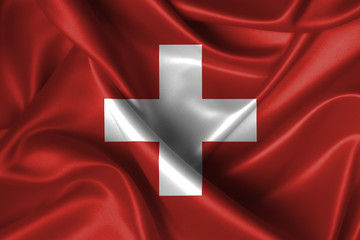 Wavy Flag of Switzerland