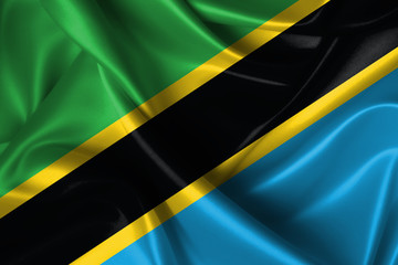 Wavy Flag of Tanzania
