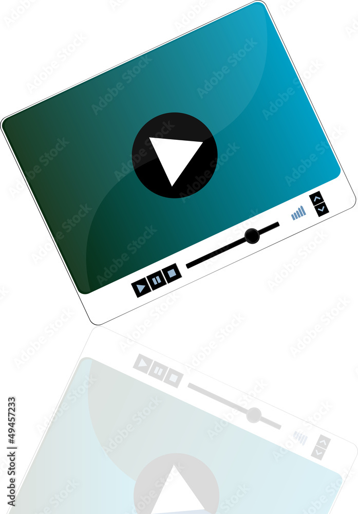 Poster video media player application interface