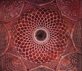 Deurstickers Detail of decorating the Taj Mahal © saiko3p
