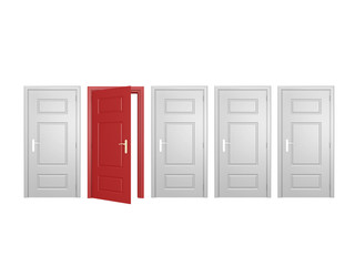 Red and White Doors