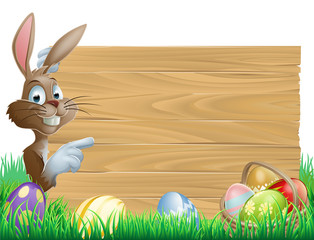 Easter Eggs Wooden Sign