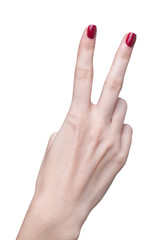 hands with red manicure