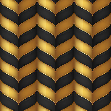 Abstract Black And Gold Seamless Background
