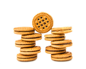 sandwich biscuits with chocolate filling