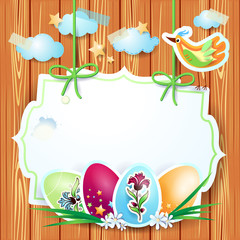 Fantasy background with Easter eggs
