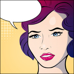 Vector Illustration of an Abstract Woman Portrait