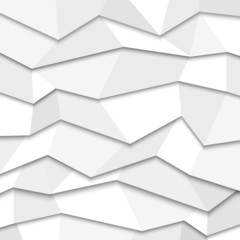 3d white paper background - origami style - obrazy, fototapety, plakaty