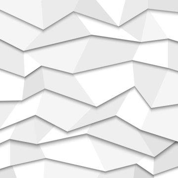 3d White Paper Background - Origami Style