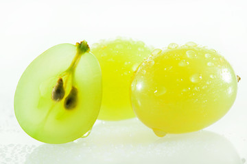 Juicy green grapes