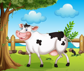 Een koe in de achtertuin