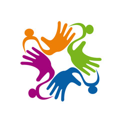 Colorful Teamwork rainbow # Vector