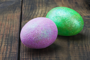 decorated with glitter easter egg