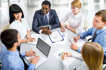 Fototapeta premium Business people working together.
