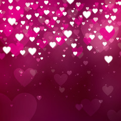 Vector illustration of hearts in red background. Valentine's Day. Love concept.