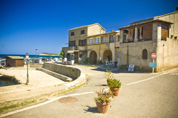 In Barcaggio village in Cap Corse, Corsica, France