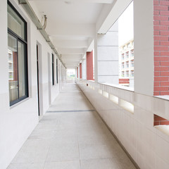 The middle school corridor