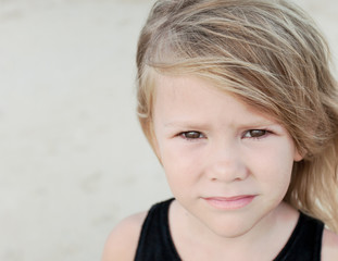 Portrait of sad child