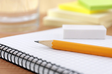 Writing equipment on desk