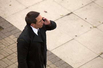 Security guard on the mobile