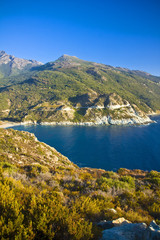Obraz na płótnie Canvas On the way in Cap Corse, Corsica, France