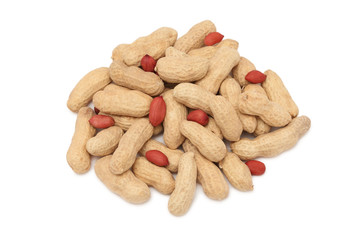 Stack of groundnuts (isolated)