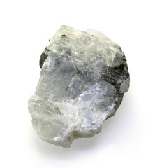 Single Moonstone isolated on a white background