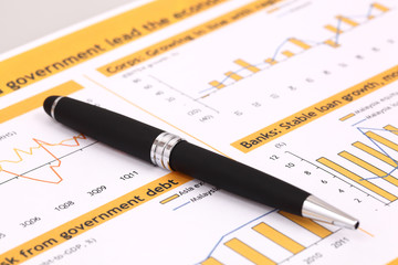 Business chart showing