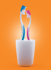 Toothbrushes. Love concept - 49473473