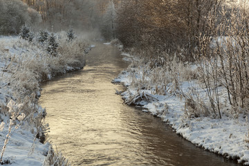 River in winter.