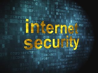 Safety concept: Internet Security on digital background